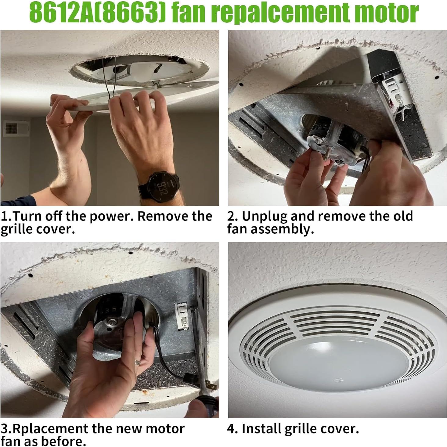 Motor de Ventilador de Baño NuTone 8663 - 1550 RPM 115V