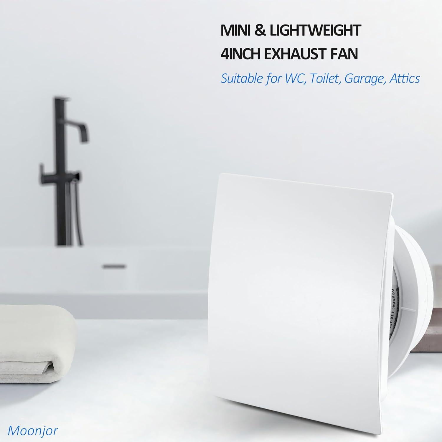 Ventilador de Escape 4" Moonjor para Ventana y Pared