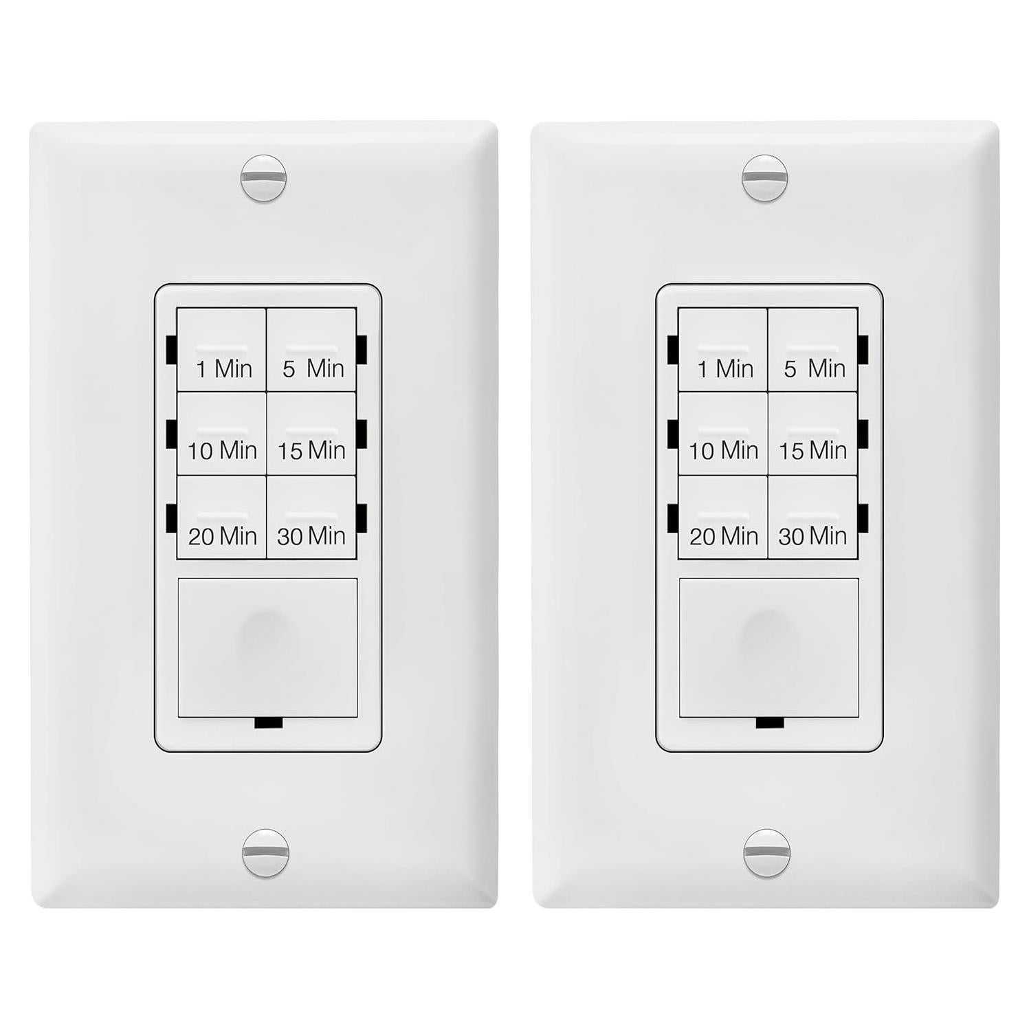 Interruptor Temporizador ENERLITES HET06A 2 Paquete Blanco