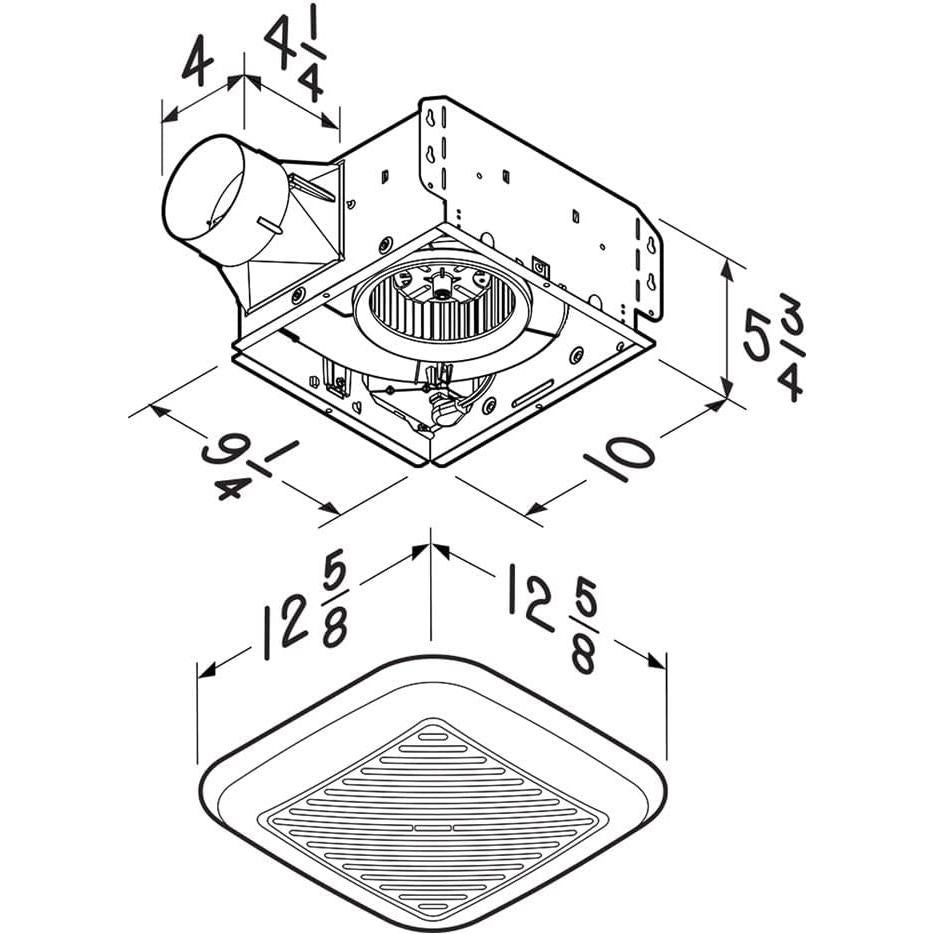 Ventilador de Escape Broan-NuTone 791LEDM con Luz LED 110 CFM
