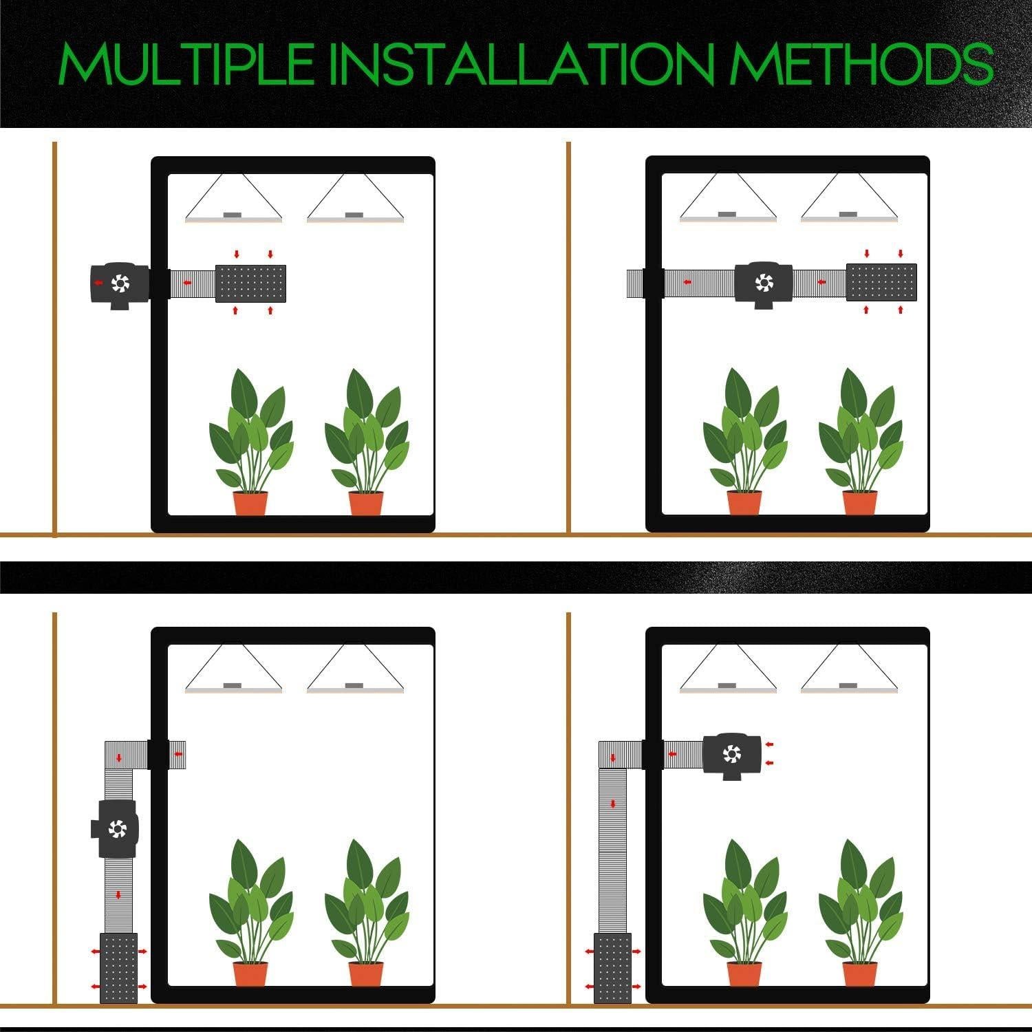 Ventilador de Conducto Silencioso iPower 6" 300 CFM 2 Paquete