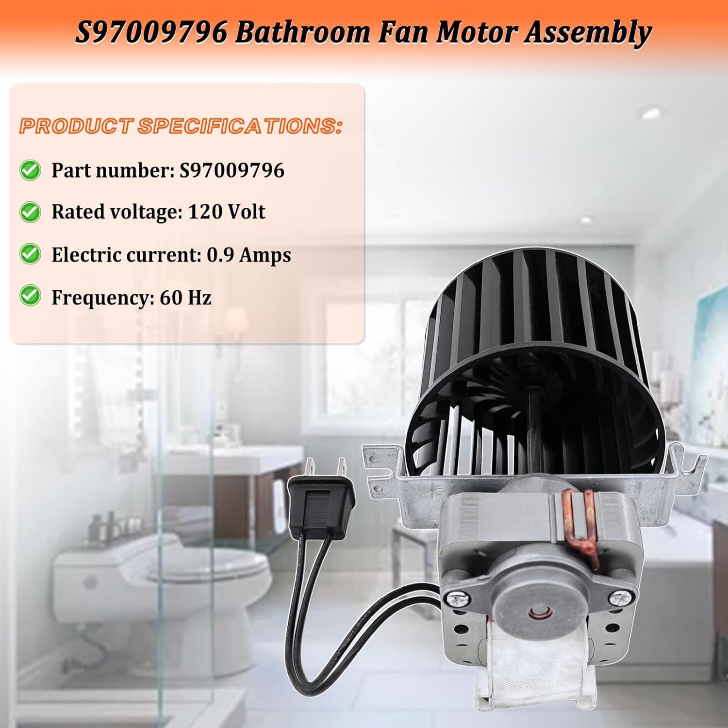 Conjunto Motor Ventilador Baño EfenaLife S97009796 70 CFM