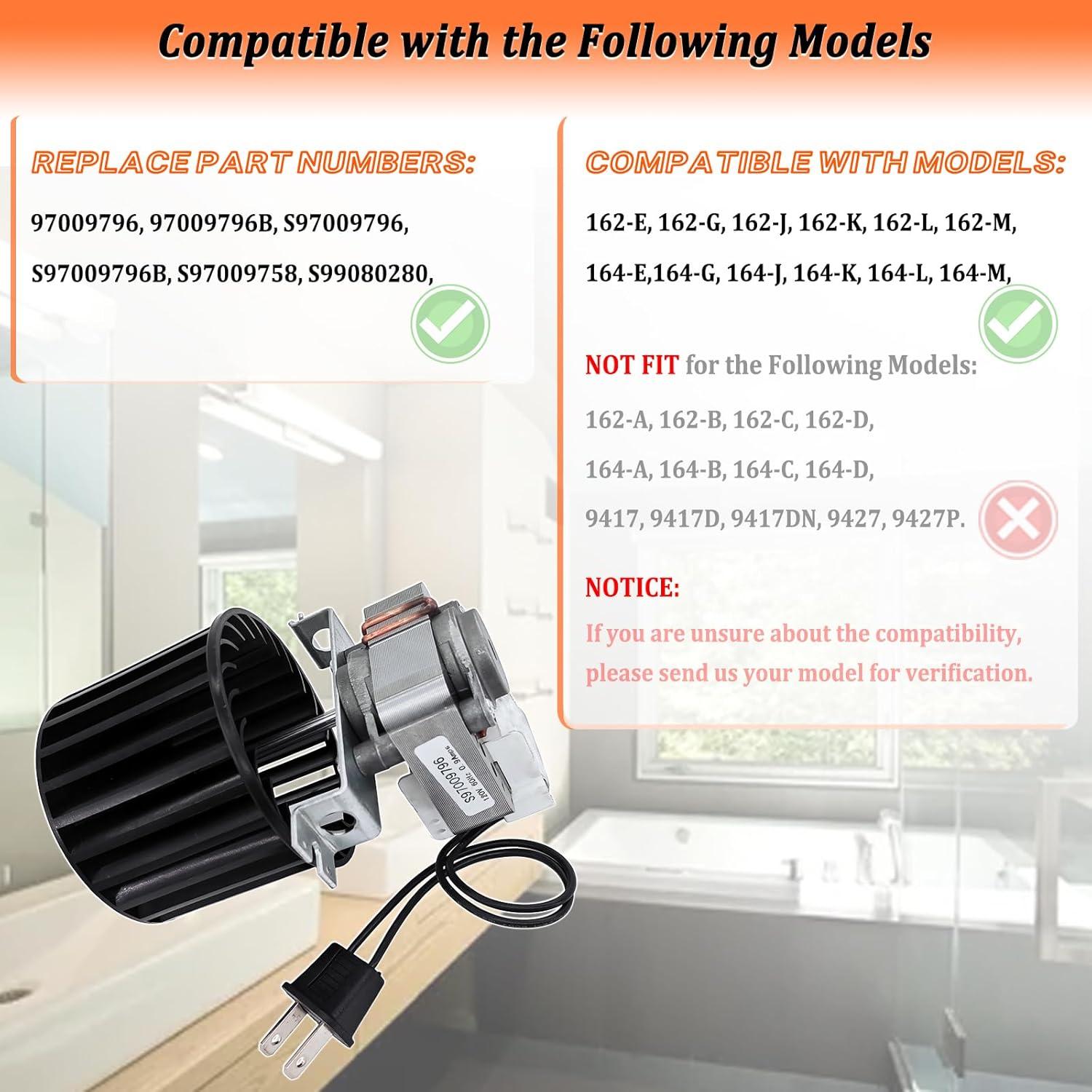 Conjunto Motor Ventilador Baño EfenaLife S97009796 70 CFM