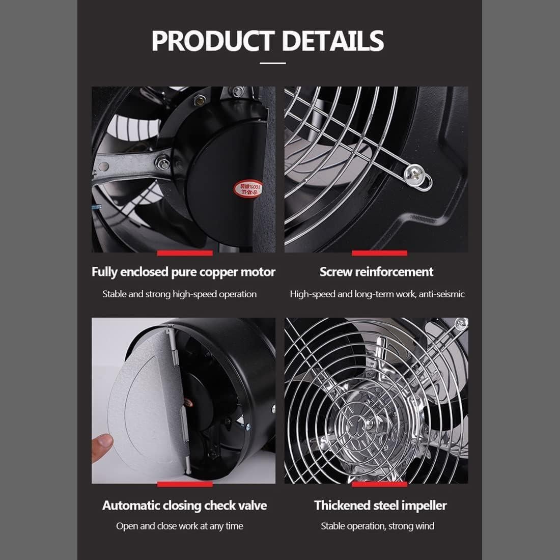 Ventilador de Escape ACEDUROBLA 10 cm Silencioso 20W