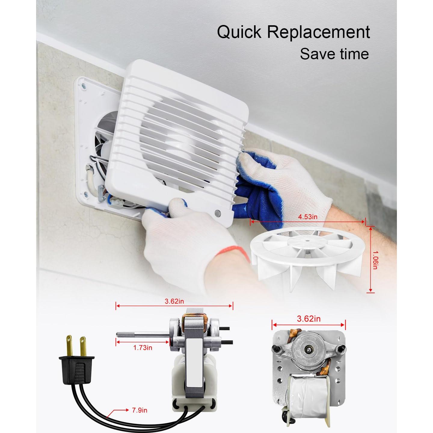 Motor de Ventilador de Escape JUFWKO 120V 3000RPM 50CFM