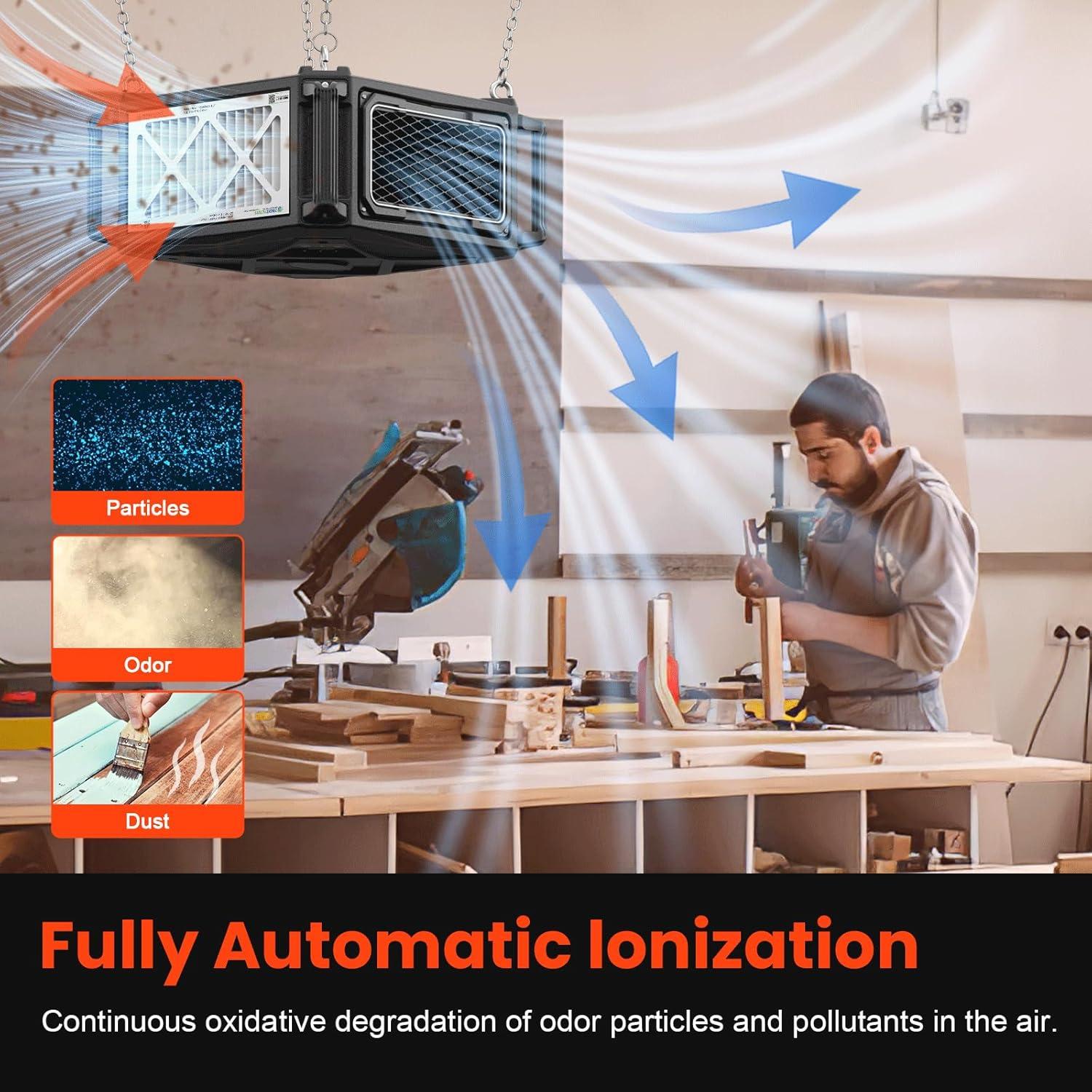 Sistema de Filtración de Aire Abestorm DecDust 780IG con Control Remoto