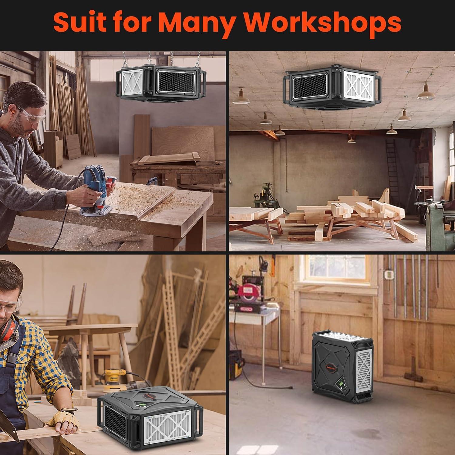 Sistema de Filtración de Aire Abestorm DecDust 780IG con Control Remoto