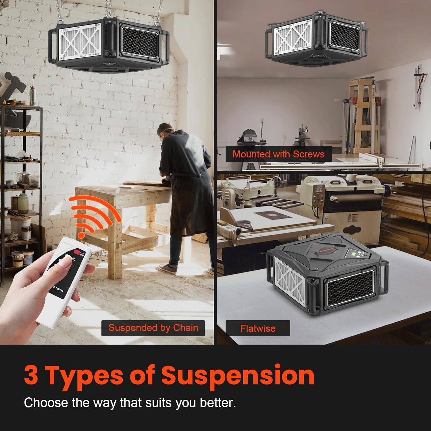 Sistema de Filtración de Aire Abestorm DecDust 780IG con Control Remoto