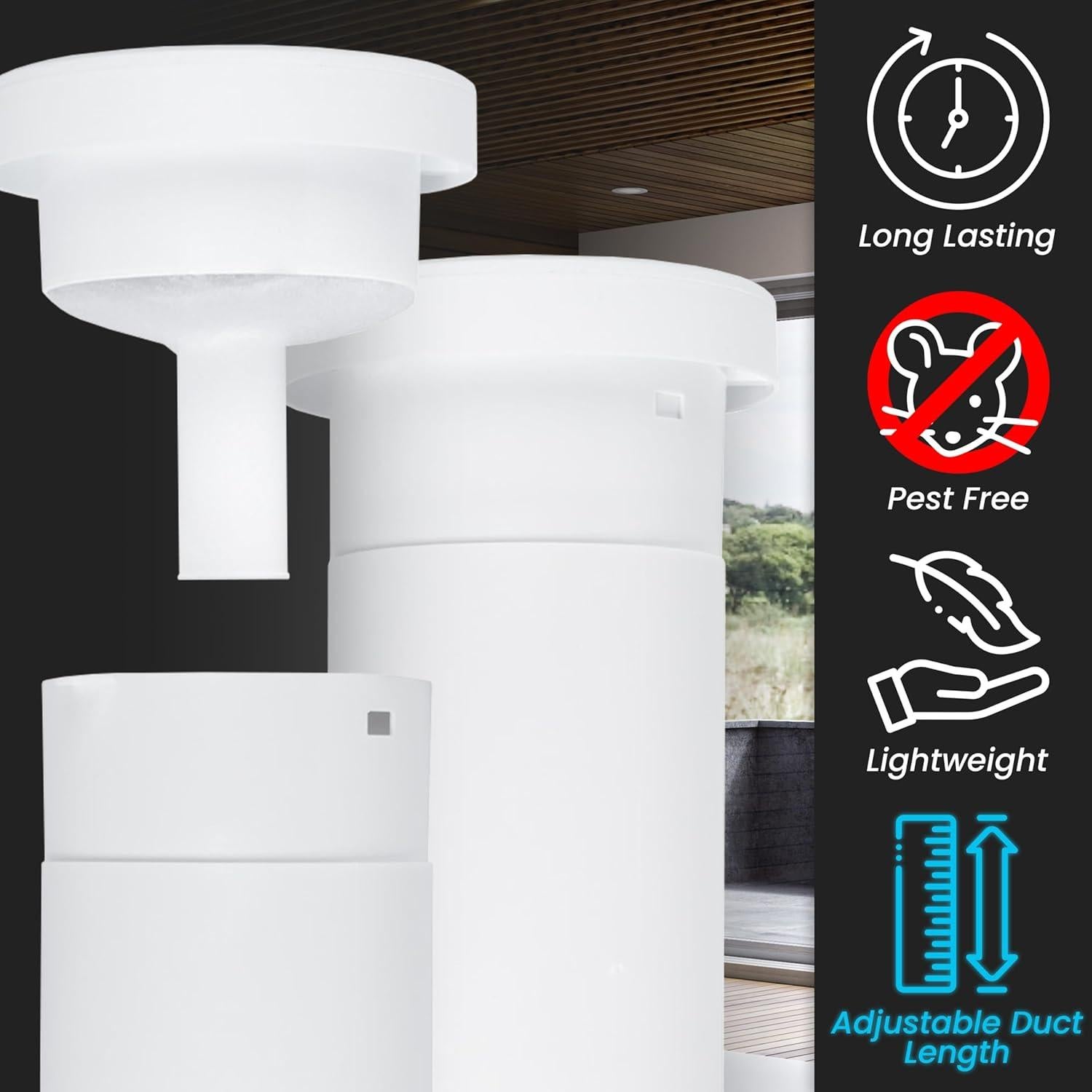 Kit de Ventilación de Pared Repa Market 10.5 cm con Aislamiento Térmico