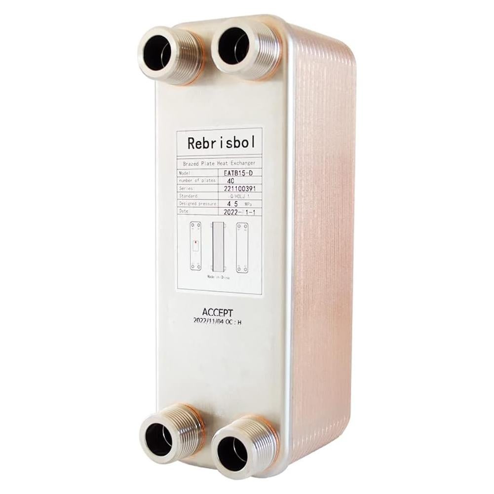 Intercambiador de Calor de Placas Soldadas Rebrisbol EATB15-D-40