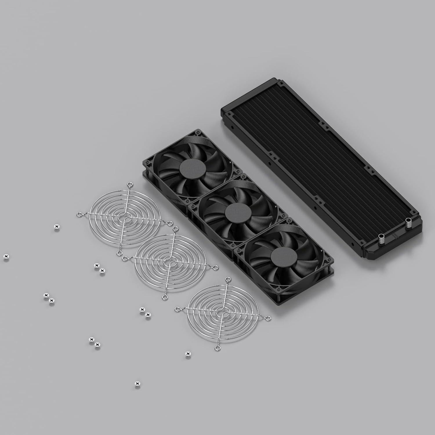 Radiador de Refrigeración por Agua Clyxgs 360mm Aluminio 12 Tubos