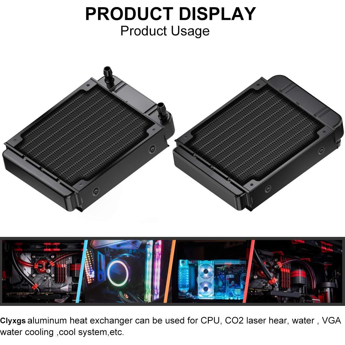 Radiador de Refrigeración por Agua Clyxgs 120mm Aluminio 10 Tubos