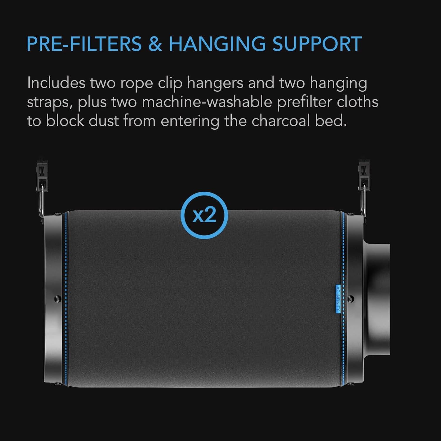 Filtro de Carbono AC Infinity 8" Premium para Cultivo