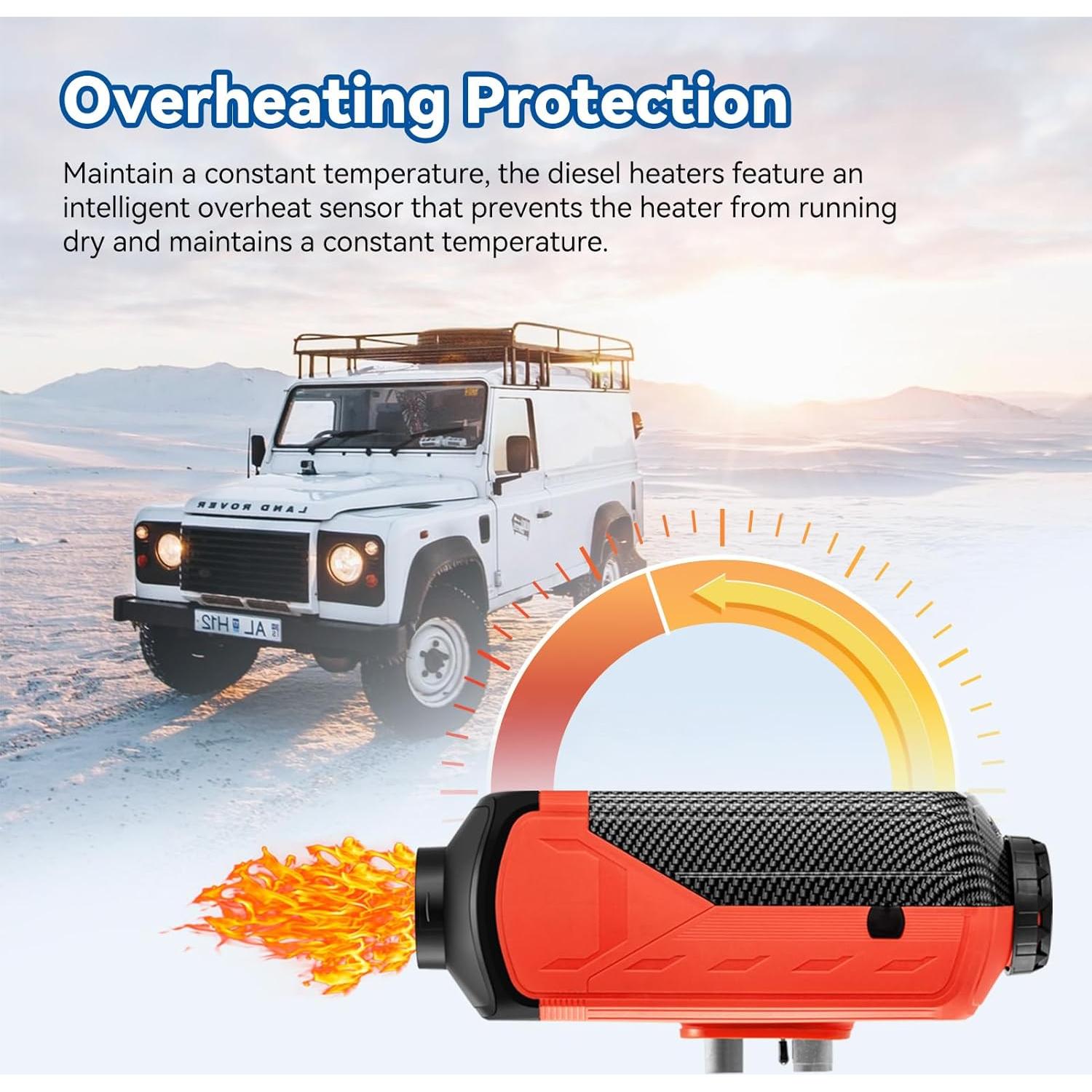 Calentador Diesel 8KW ChuBu 12V Portátil con Control Remoto