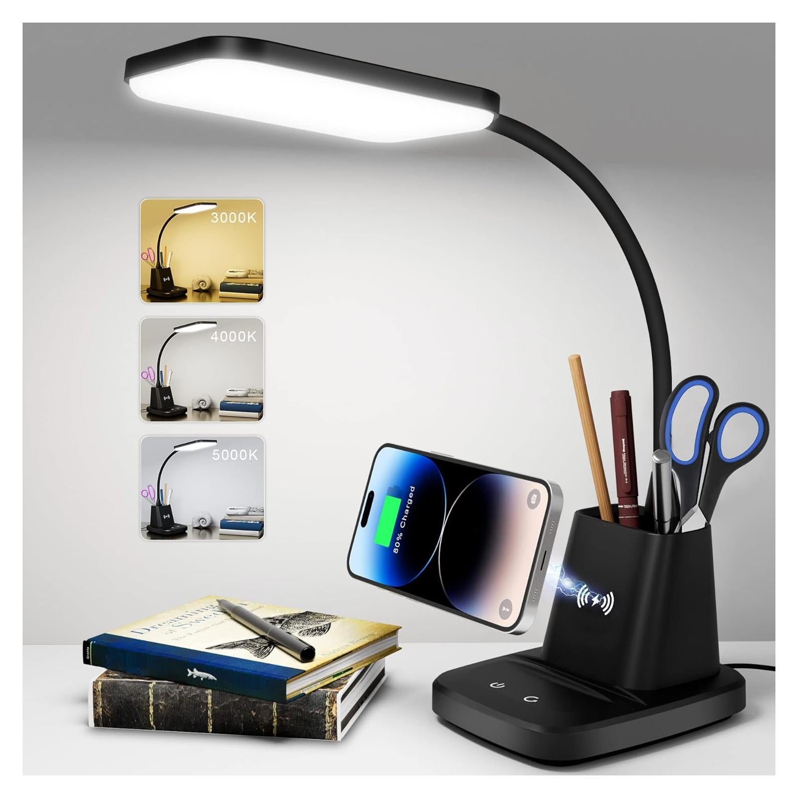 Lámpara de Escritorio LED Sailstar con Cargador Inalámbrico 800LM