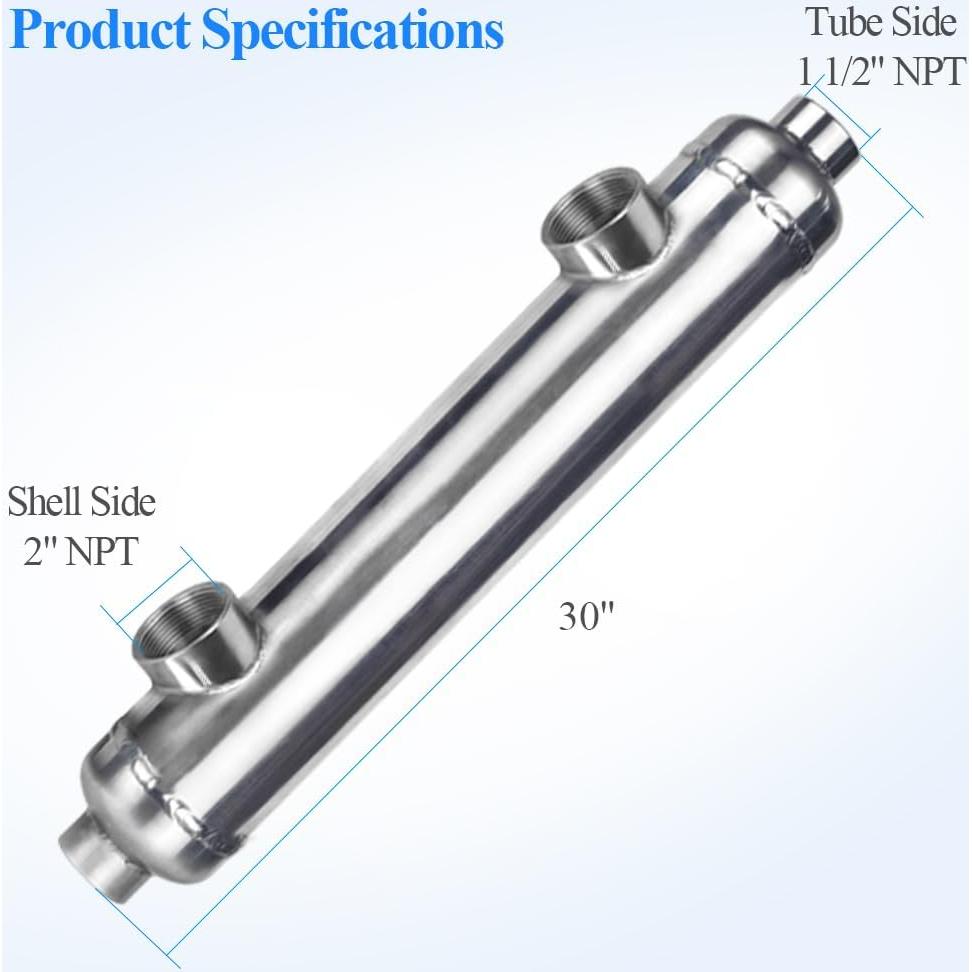 Intercambiador de Calor AB SP-300K-S Acero Inoxidable 316L 300 kBtu