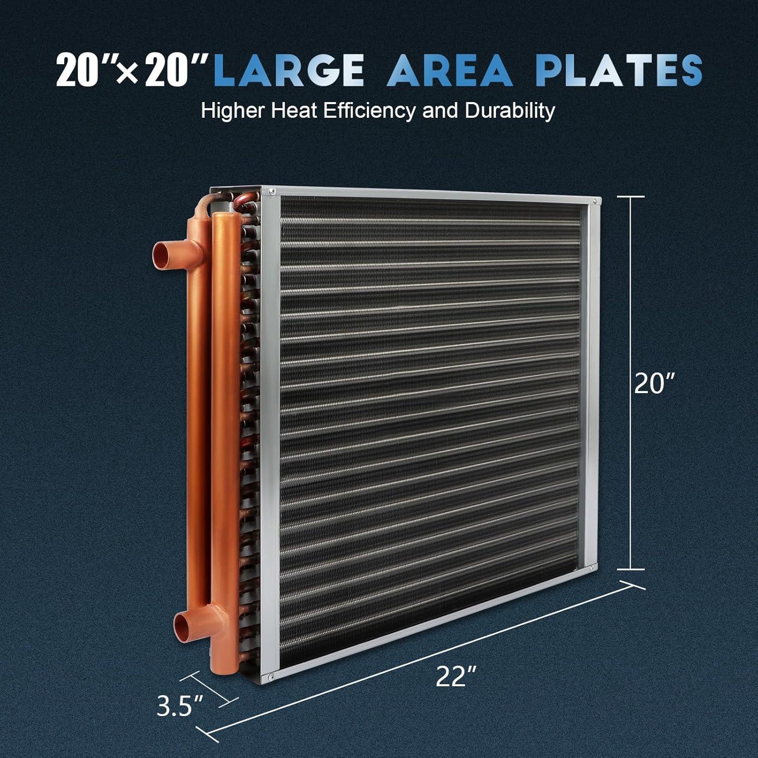 Intercambiador de Calor Dollate 20x20 cm Agua a Aire Alta Eficiencia