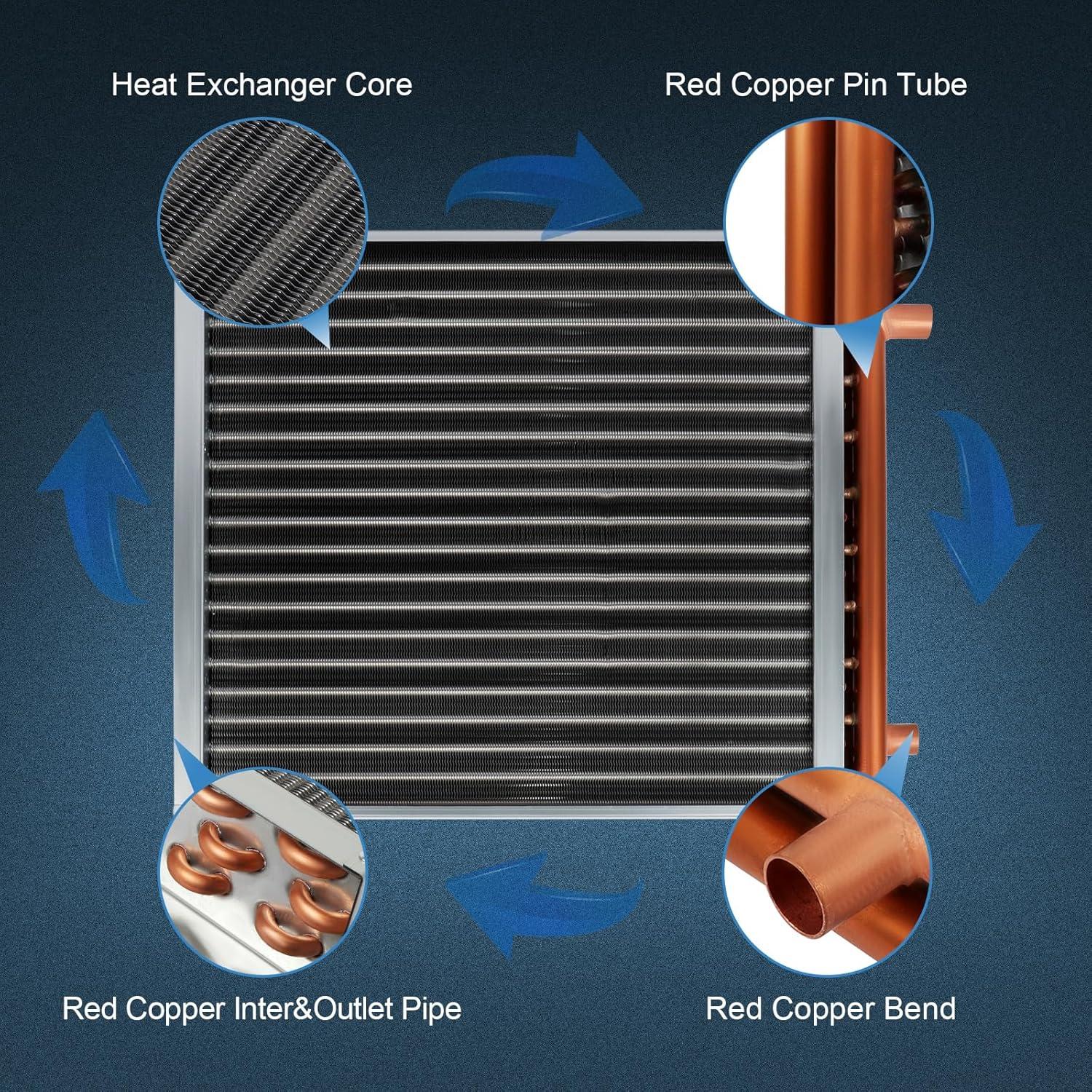 Intercambiador de Calor Dollate 20x20 cm Agua a Aire Alta Eficiencia
