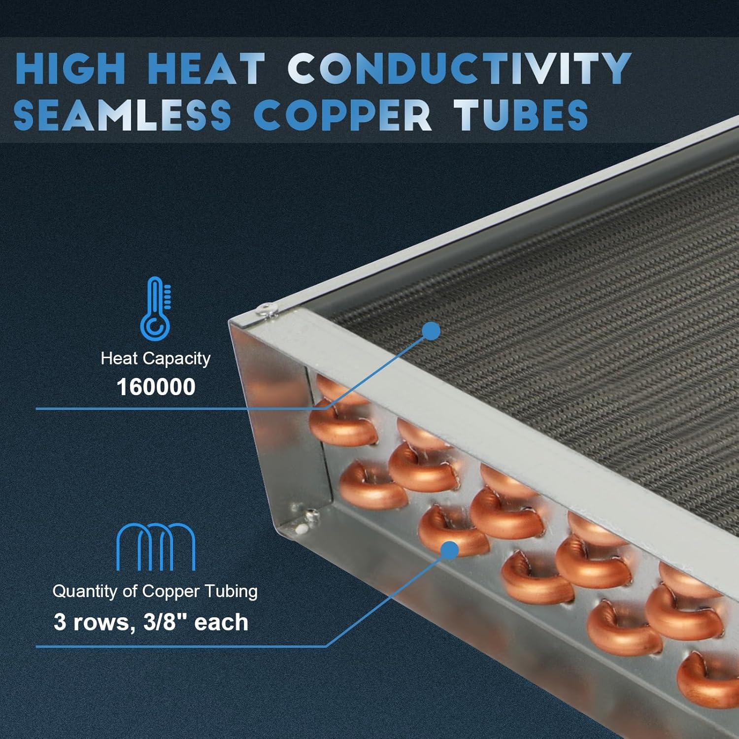 Intercambiador de Calor Dollate 20x20 cm Agua a Aire Alta Eficiencia