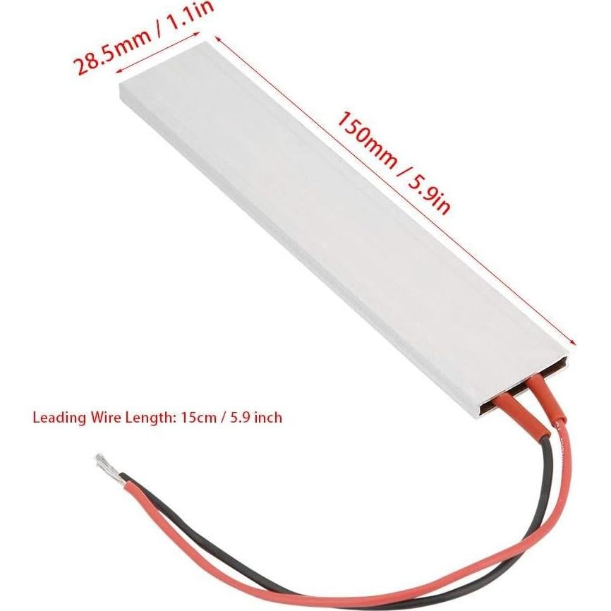 Placa Calentadora Cerámica 12V/24V/220V Aluminio 150x28.5mm