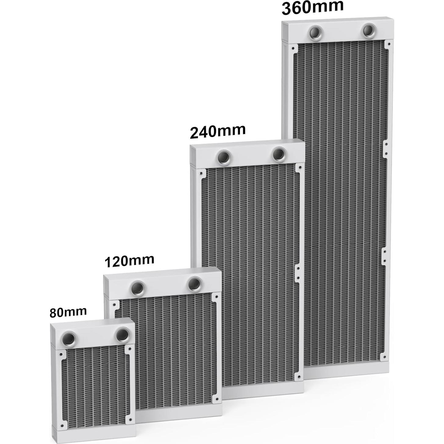 Radiador de Refrigeración por Agua CLYXGS 240mm Aluminio Blanco