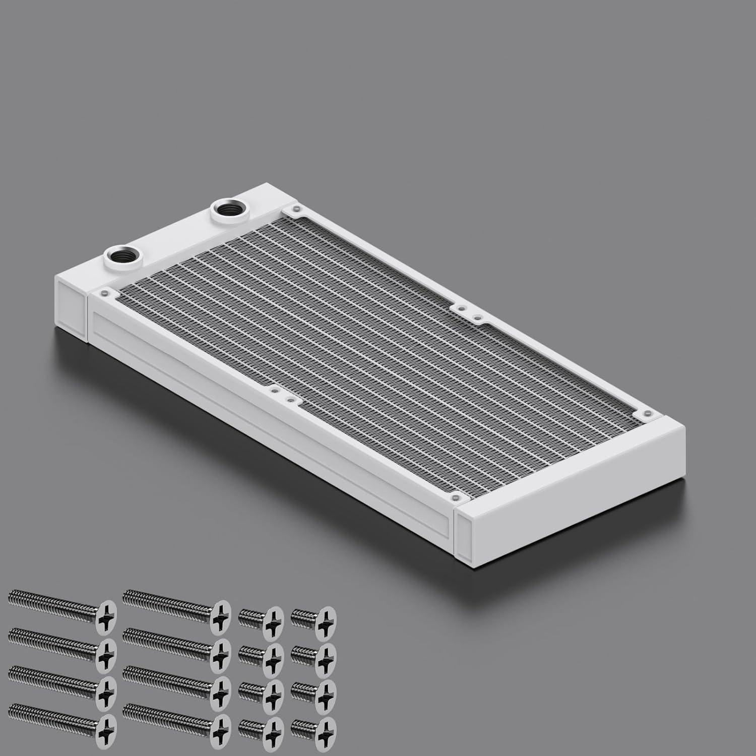 Radiador de Refrigeración por Agua CLYXGS 240mm Aluminio Blanco