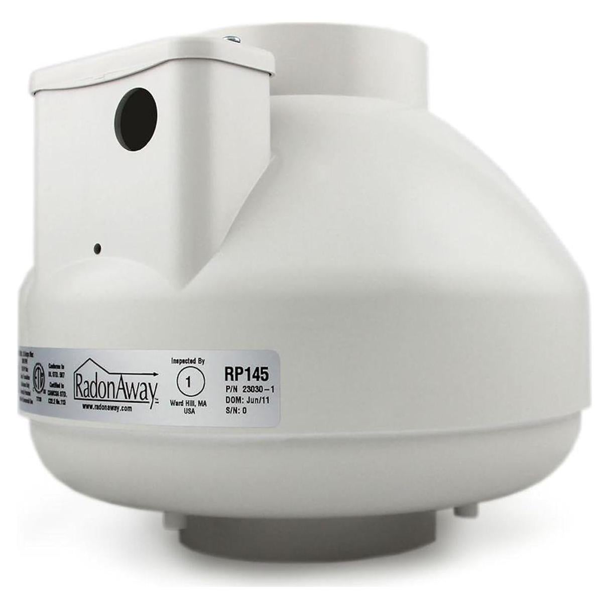 Ventilador de Radón RadonAway RP145c 166 CFM 24.64 cm