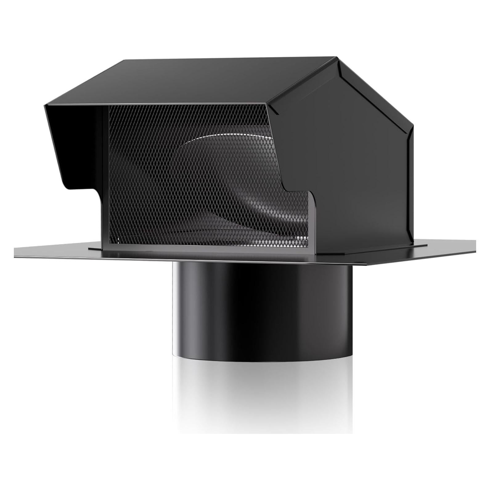 Ventilación de Techo 4" Hon&Guan Acero Galvanizado Negro