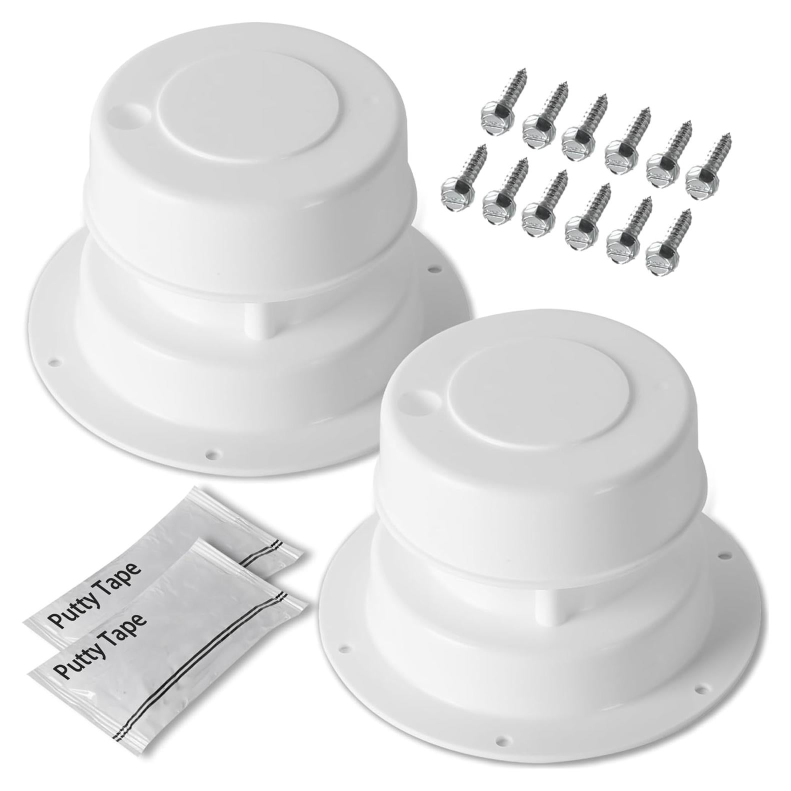 Kit de Cubiertas de Ventilación de Techo RV Aussio - 2 Piezas