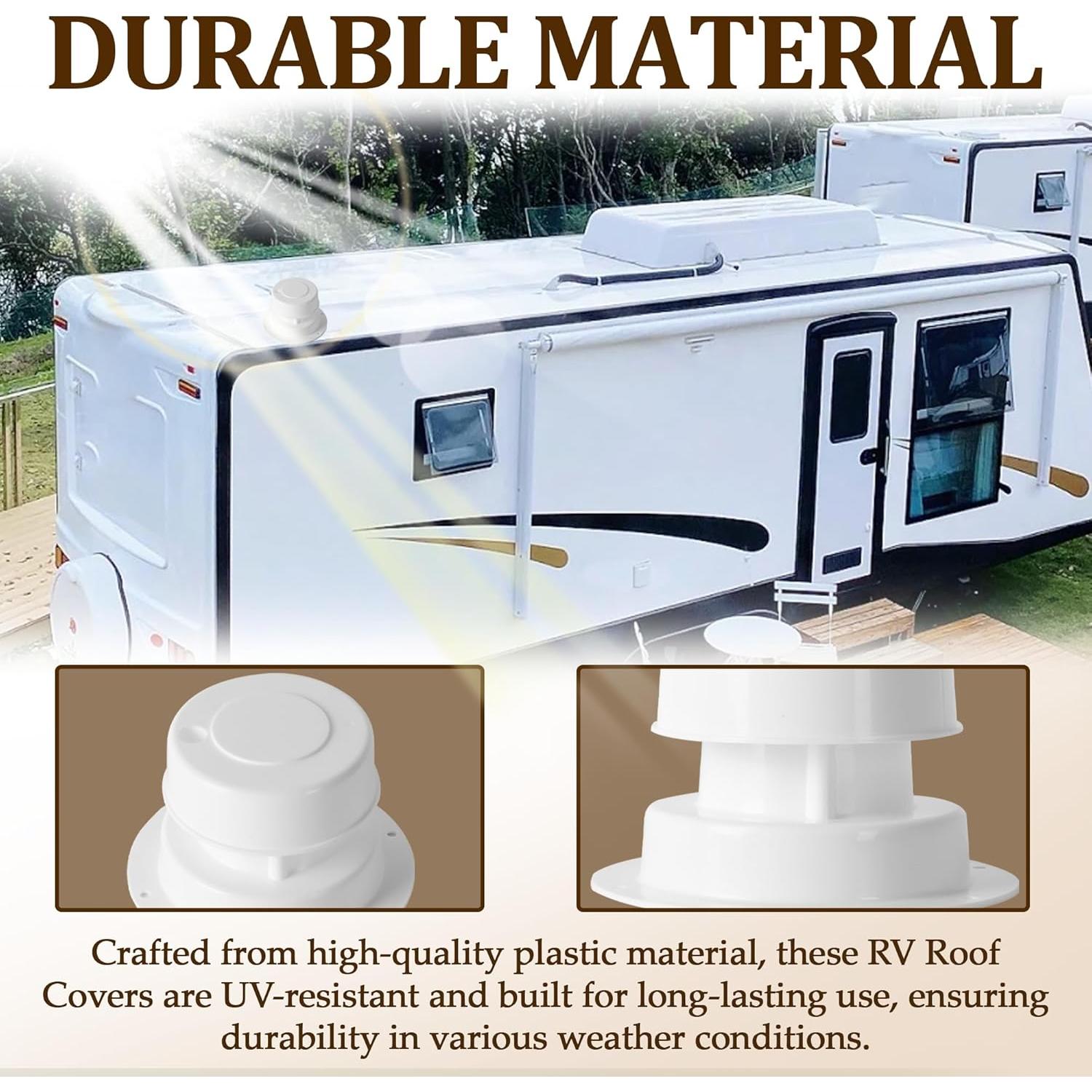 Kit de Cubiertas de Ventilación de Techo RV Aussio - 2 Piezas