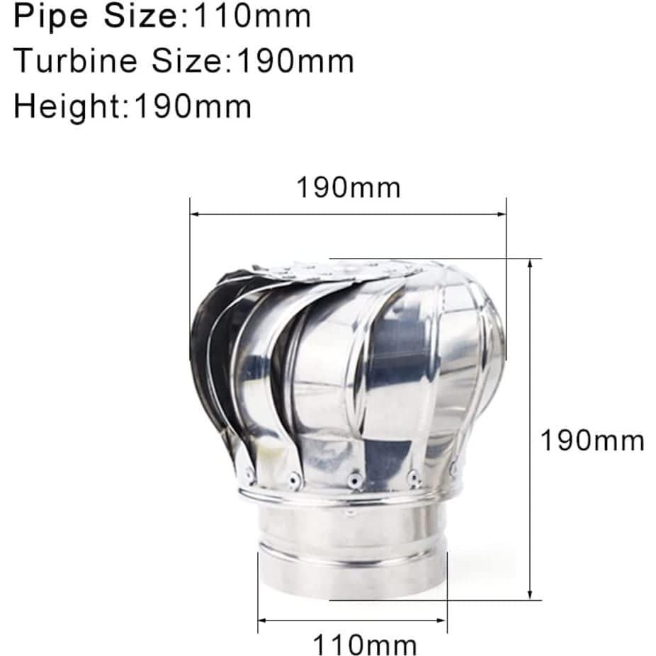 Ventilador de Techo Acero Inoxidable Municiap 110mm