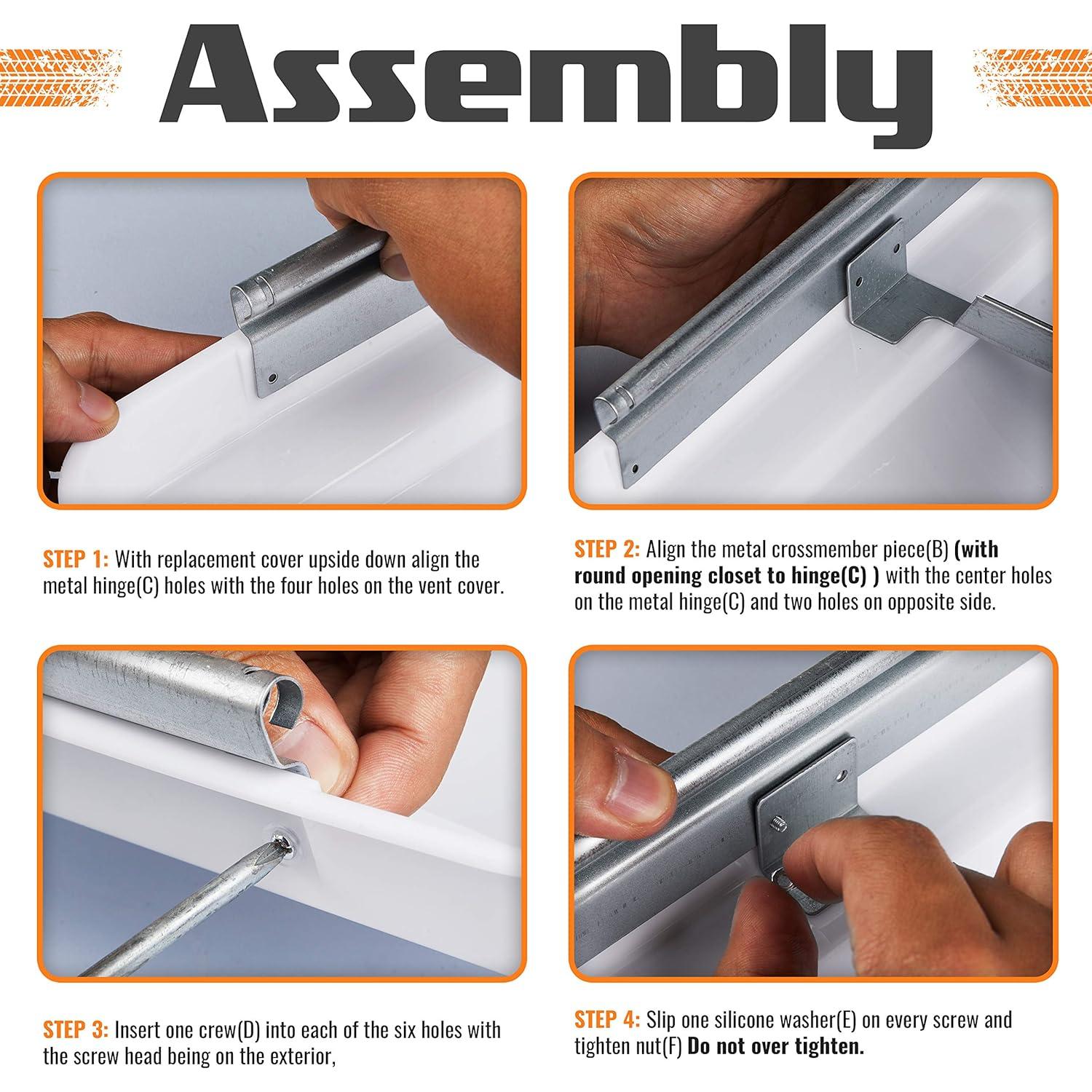 Cubierta de Ventilación de Techo RV Camp'N 14"x14" Blanca