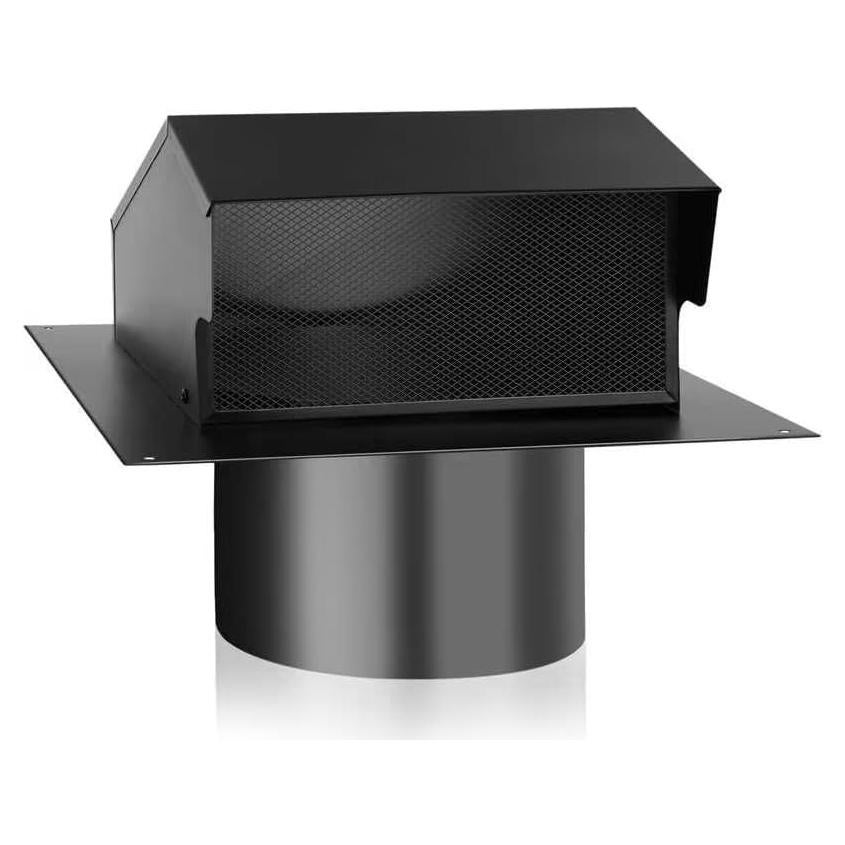 Tapa de Ventilación de Techo 20 cm Qnemaei Negra con Malla