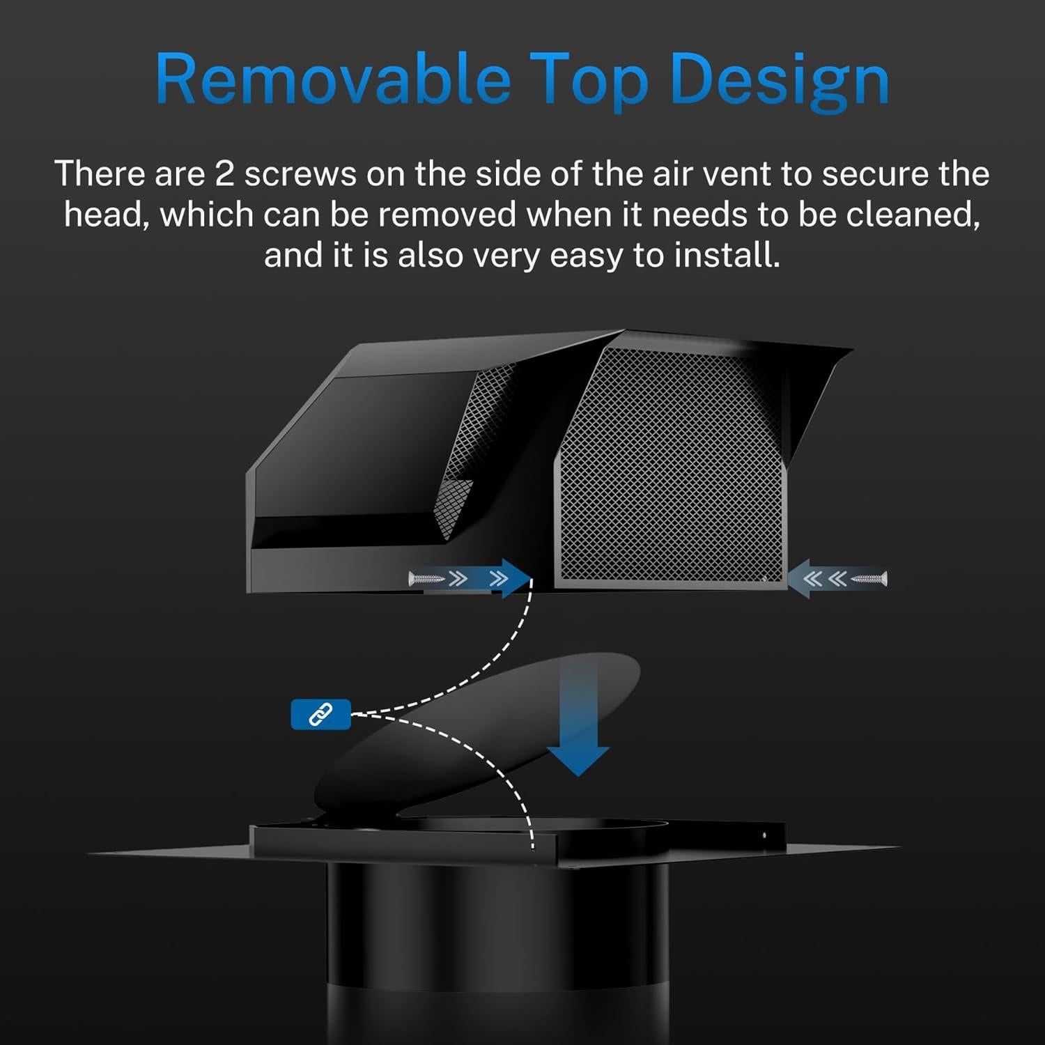 Cubierta de Ventilación de Techo 6" Hon&Guan Acero Galvanizado