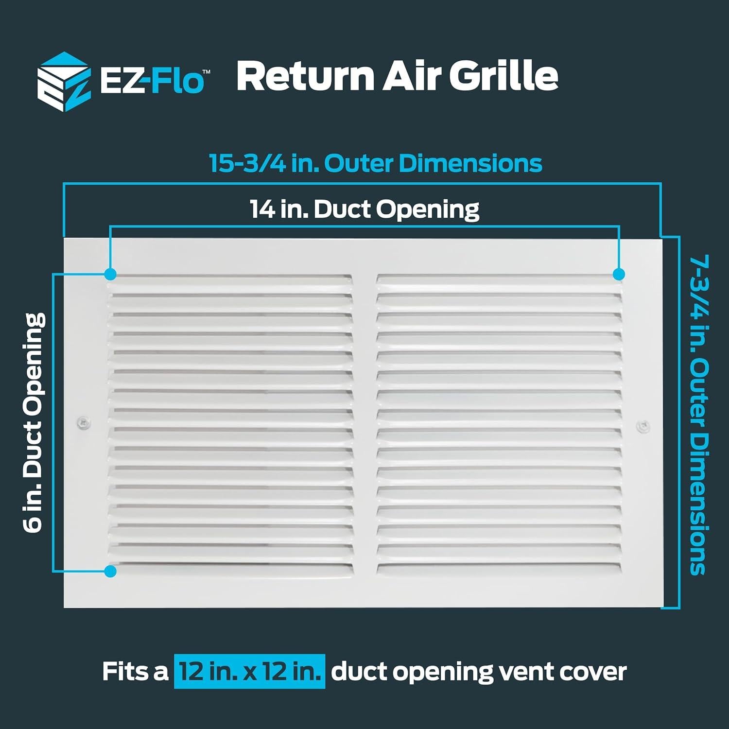 Rejilla de Ventilación EZ-FLO 35.56x15.24 cm Acero Blanco