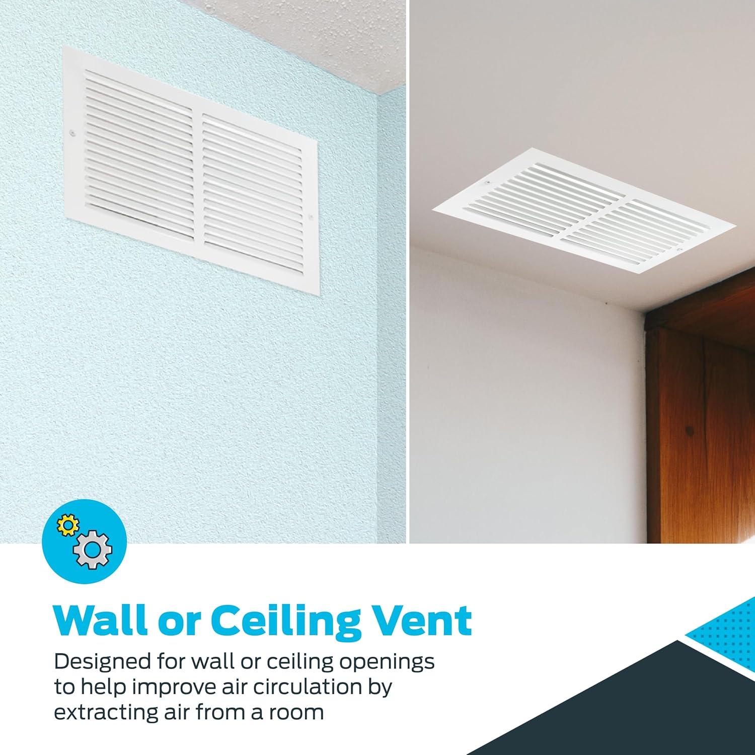 Rejilla de Ventilación EZ-FLO 35.56x15.24 cm Acero Blanco