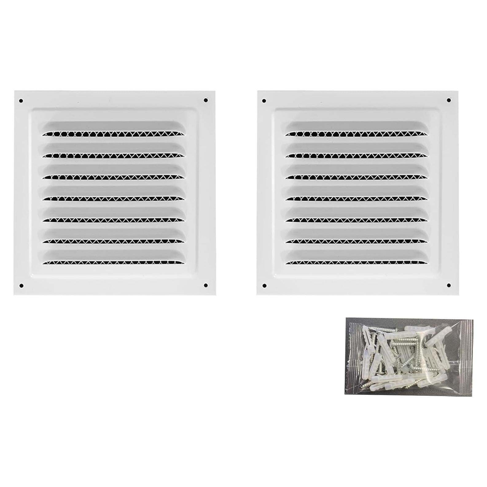 Ventilador de Ático TVKJHG 6x6" Metal Blanco - 2 Piezas