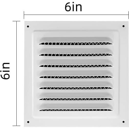 Ventilador de Ático TVKJHG 6x6" Metal Blanco - 2 Piezas