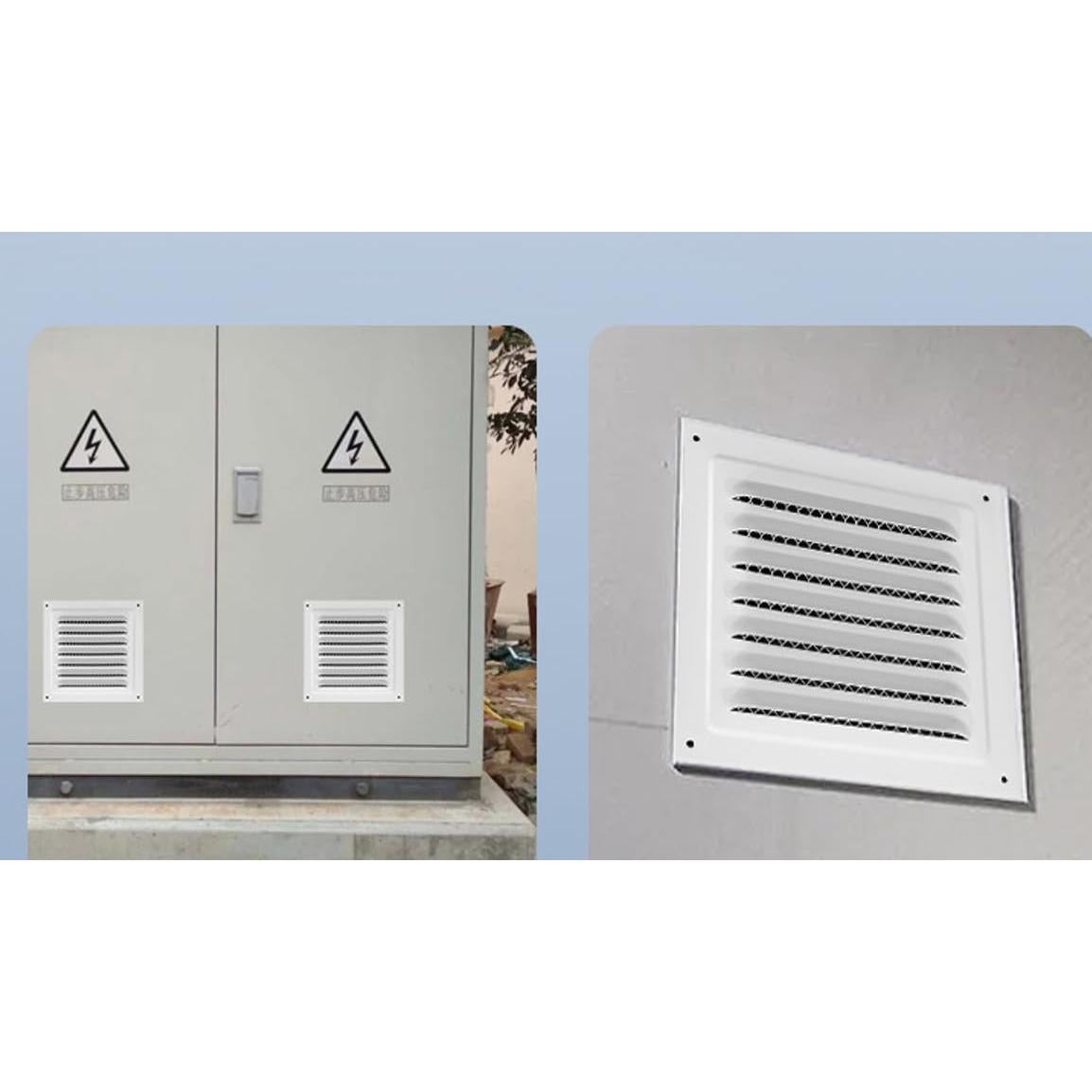 Ventilador de Ático TVKJHG 6x6" Metal Blanco - 2 Piezas
