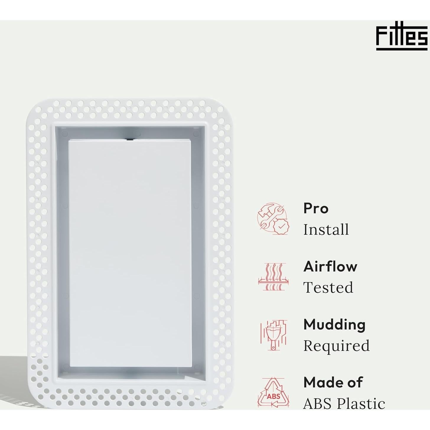 Rejilla de Ventilación Fittes Lite 4x10" Blanca - Paquete de 2