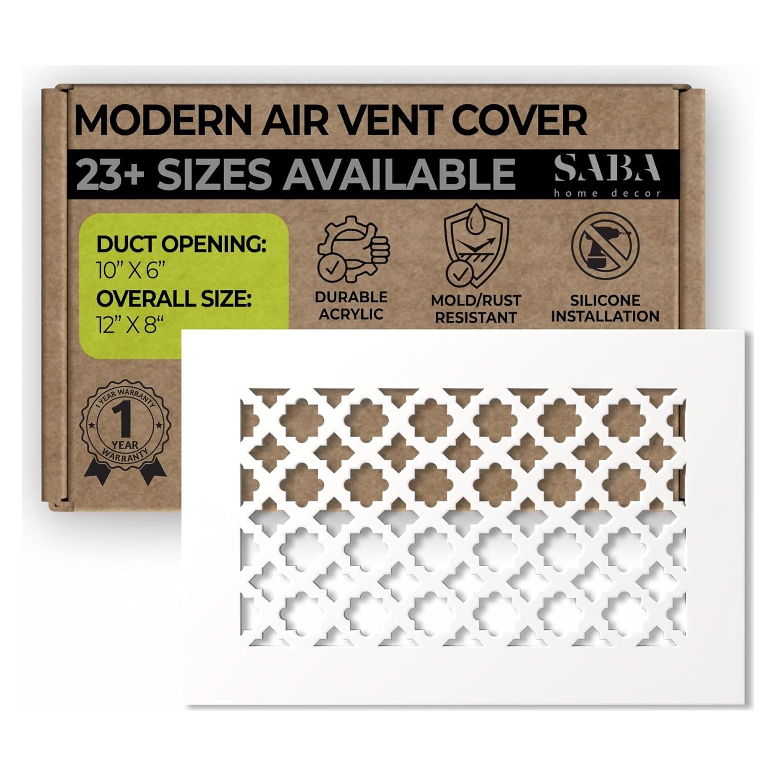 Cubierta de Ventilación SABA Home Decor 15.24x25.4 cm Blanco