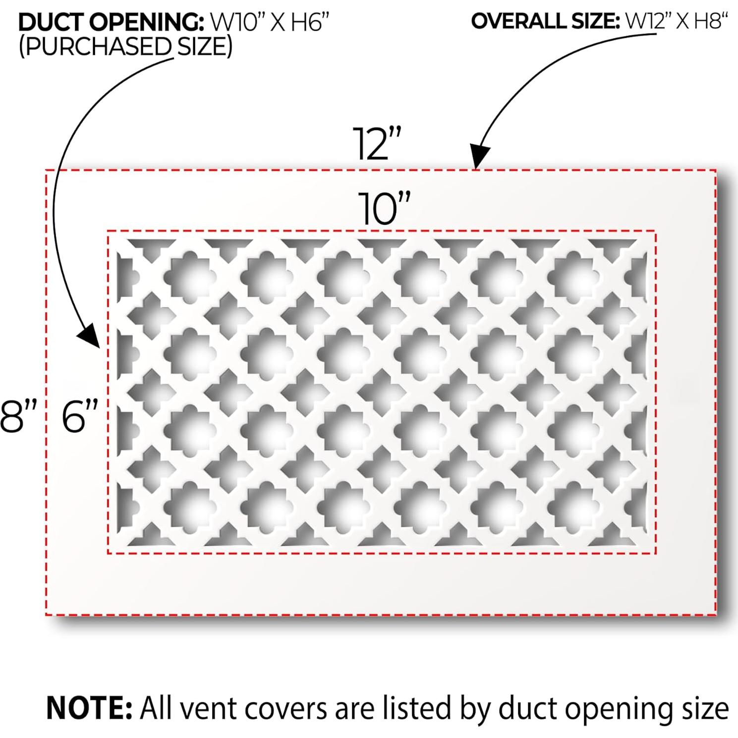 Cubierta de Ventilación SABA Home Decor 15.24x25.4 cm Blanco