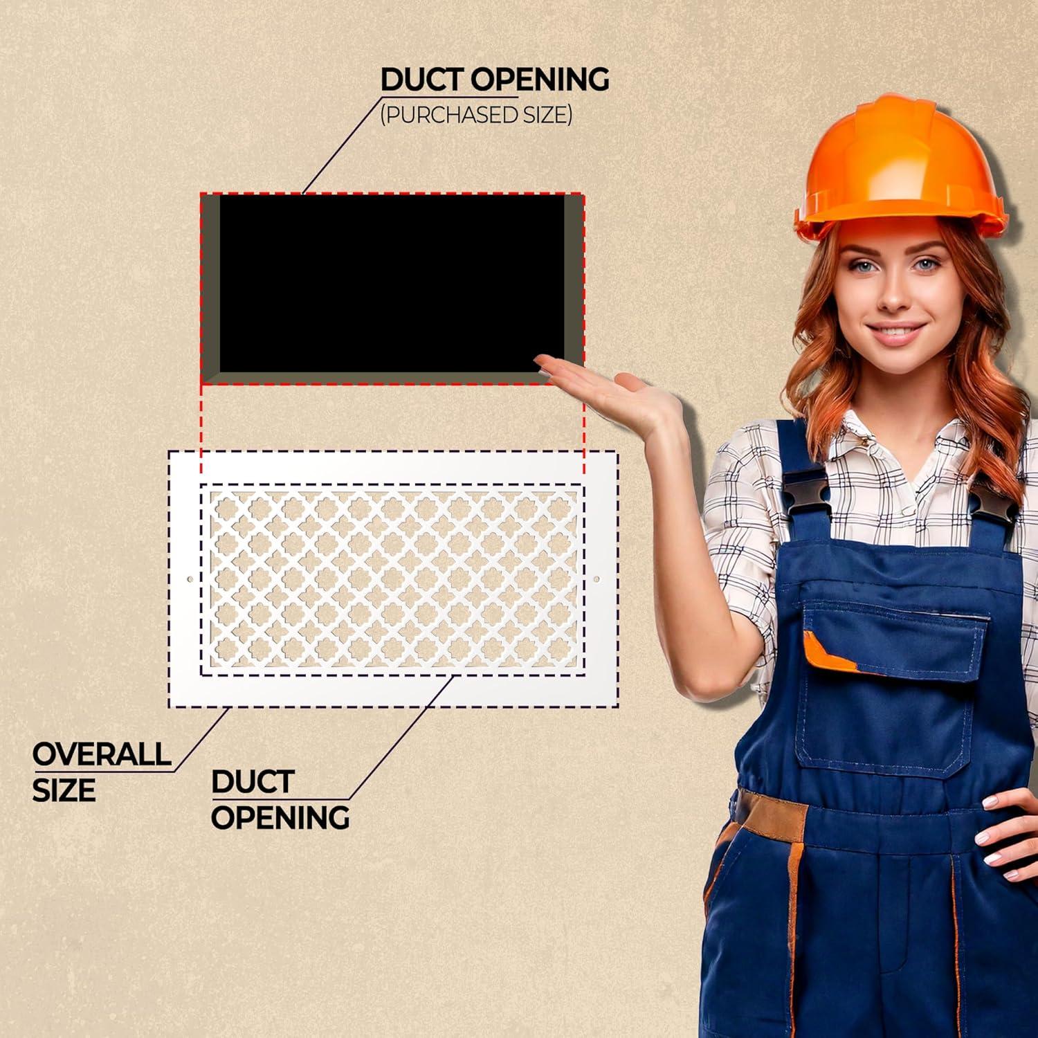 Cubierta de Ventilación SABA Home Decor 15.24x25.4 cm Blanco