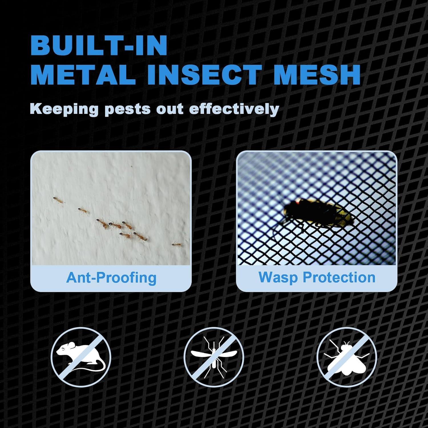 Ventilación de Gable de Aluminio Zepoty 25x25 cm con Pantalla