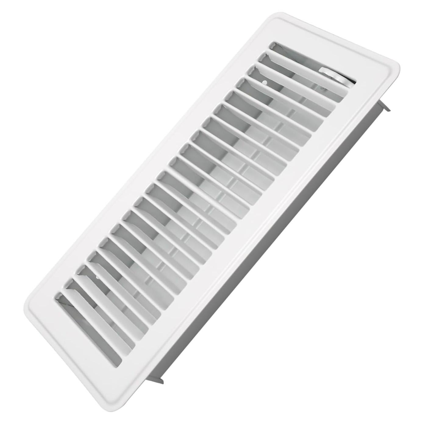 Registro de Piso 4x10" Blanco Howeall - Ventilación de Acero