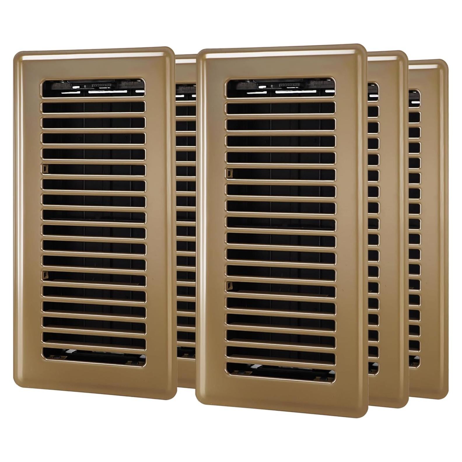 Rejilla de Piso 10x25 cm HQZHQZ - Paquete de 6 Cubiertas de Ventilación