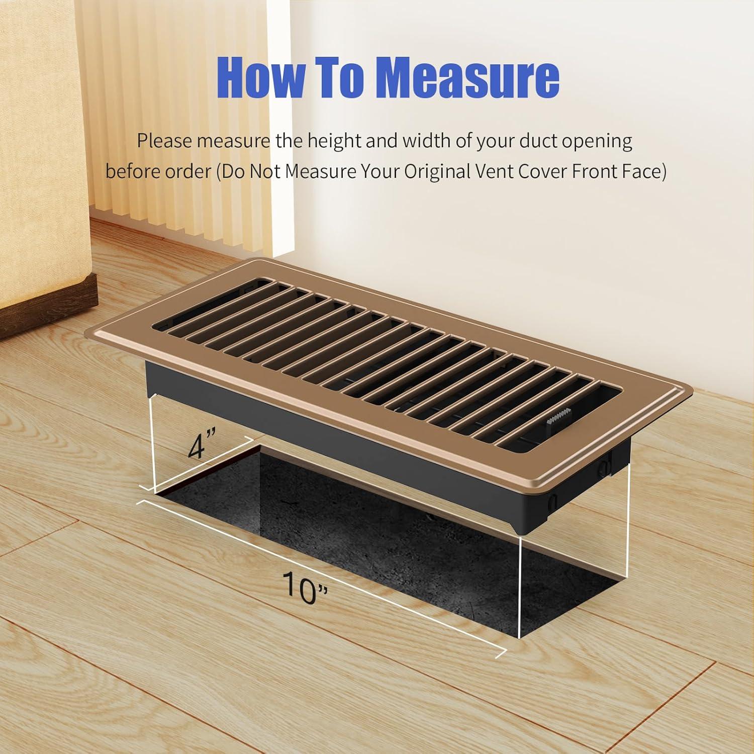 Rejilla de Piso 4x10 BYEWIRE - 2 Paquetes de Acero Marrón