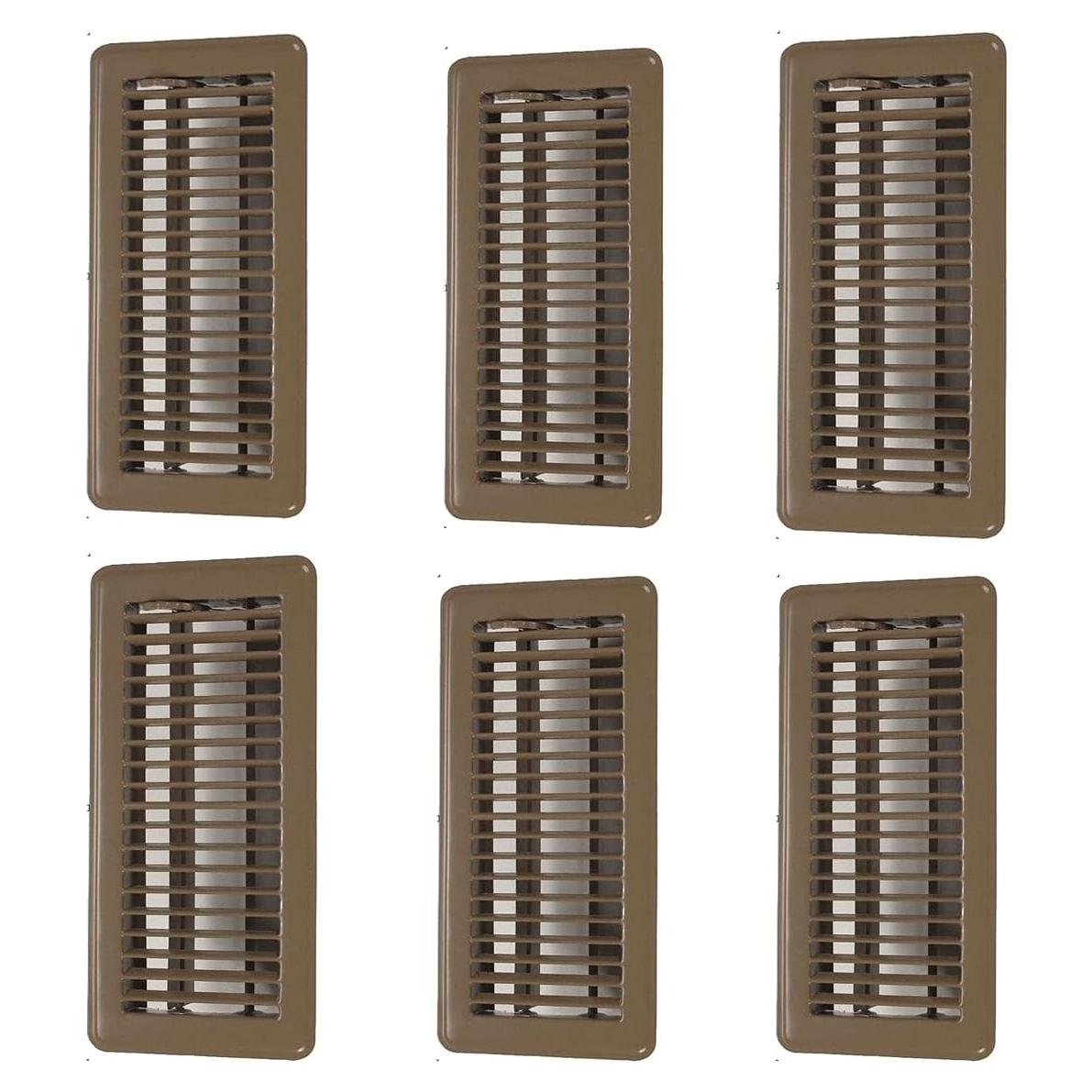 Cubiertas de Ventilación Hartford 4" x 10" Marrón Paquete de 6