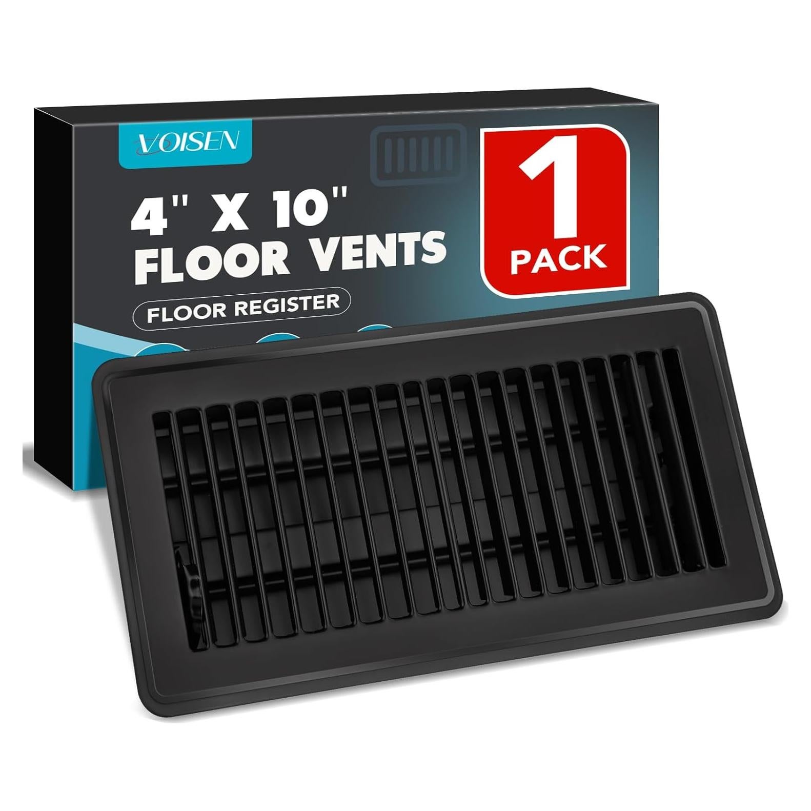 Registro de Piso VOISEN 10x25 cm Ajustable Acero Negro