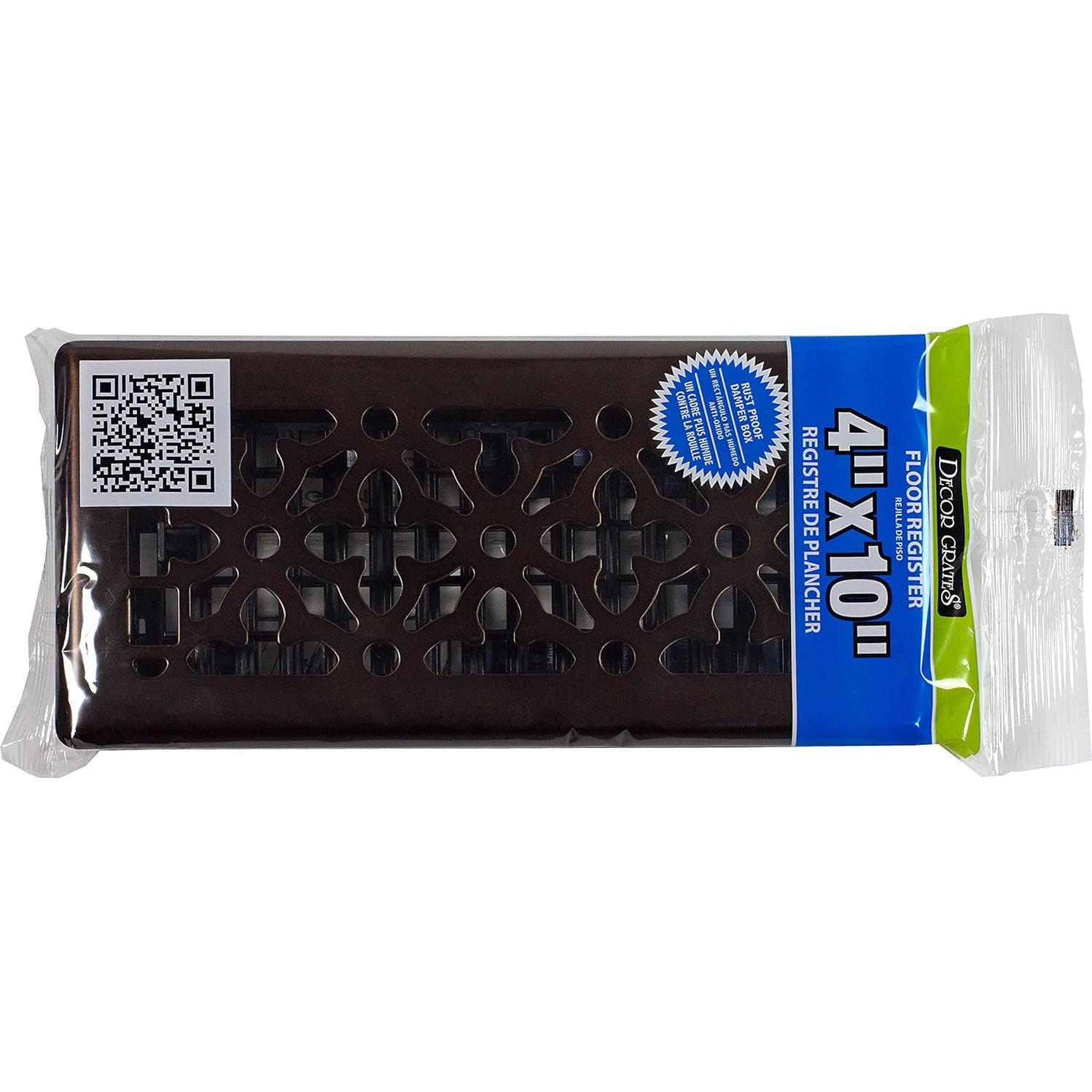 Rejilla de Piso Decor Grates Acero Gótico 4x10 cm Bronce Frotado